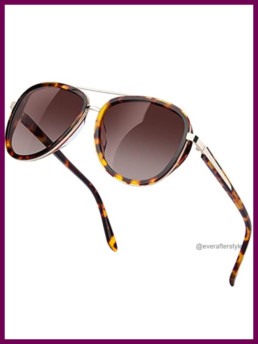 Acetate Polarized Sunglasses Womens Aviator UV400 Full-Frame Foldable